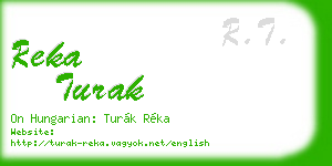 reka turak business card