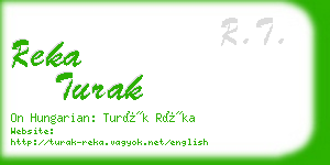 reka turak business card